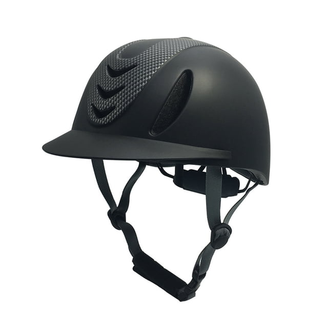 Soidarity Cascos de cabeza de caballo, casco ecuestre ligero, ajustable, transpirable, resistente al polvo, gorra para carreras de caballos, Cuidado ecuestre y deportes negro 4
