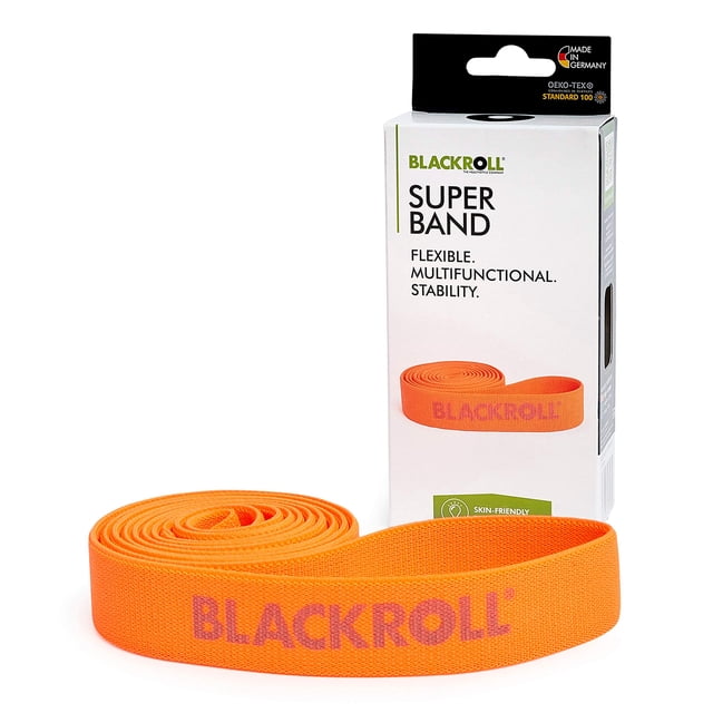 BLACKROLL - Super Band Set, Long Bands for Working Out, Resistance Bands for Legs and Glutes, Workout Bands for Stretching and Exercise, Booty Bands for Home Gym Equipment, Orange