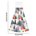 thumbnail image 6 of Yayeee Kitchen Hanging Hand Towels Set of 2 with Loop Bathroom Absorbent Tie Towel, Blue Snow Houses, 6 of 7