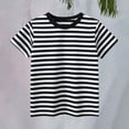 thumbnail image 2 of TIREOW Boys Striped Cotton T-Shirt, Loose Soft Oversized Casual Funny Comfy Shirt for Toddlers, 2 of 6