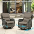thumbnail image 5 of Bellefurn Luxury Patio Swivel Rocker Chairs Wicker Rocking Chair,Outdoor Swivel Chairs Set of 2,Swivel Glider Lounge Chairs for Patio Balcony,Porch,Garden, 5 of 11