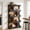 Black, variant on Fnova 71" Tall Bookshelf, 4-Tier Modern Freestanding S-Shaped Bookcase, Wood Decorative Display Storage Shelving, Large Library Book Shelf Unit for Home Office Living Room, Black & Brown