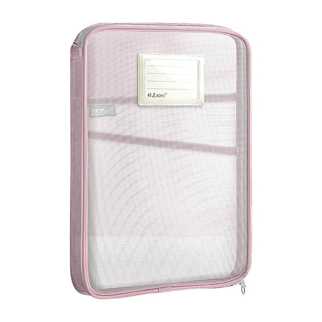 Maplenight Transparent Storage Bag for Students A4 Book File Mesh Homework Exam Paper Tutoring Nylon Mesh 32x23x4cm Handheld Organizer