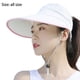 thumbnail image 2 of Sombrero para el sol plegable de ala ancha con cremallera, gorra para el cuello con bloqueo UV, sombrero para el sol de playa para verano al aire libre, 2 of 5