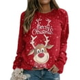 thumbnail image 3 of Sweatshirt Women de Noël à Manches Longues, Cardigan Imprimé, Mode Pullover, Col Rond, Pull Chaud, Veste Mi-Longue pour les Fêtes, 3 of 6