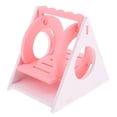 thumbnail image 1 of Juguete de columpio de hámster de madera colorido para mascotas pequeñas - Rosa , rosa, 2 piezas, 1 of 8