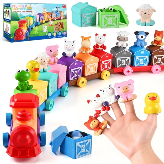 Faburo Toddler Montessori Learning Toys for 2 3 4 Year Old,Counting Matching Sorting Montessori Learning Toy,Christmas Birthday Gift for Baby Boys Girls