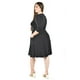 thumbnail image 3 of Vestido escote cruzado Roman Fashion /Tallas Extras, 2972 (Negro) negro 46, 3 of 6