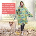 thumbnail image 4 of Wearable Oversized Blanket,Green Dinosaurs Ponds Pattern Wearable Blanket Hoodie for Adults,Cozy Hooded Blankets with Super Pockets,Super Warm Fuzzy Pullover for Women & Men, 4 of 6