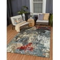 thumbnail image 2 of EORC GRAY Hand Knotted Wool Contemporary Galaxy Rug, 8' x 10'2, 2 of 8