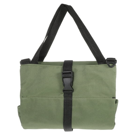 Vosarea Olive Green Oxford Cloth Tool Pouch with Smooth Zipper Adjustable Buckle Multi Purpose Storage Organizer
