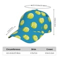 thumbnail image 2 of Disketp Ball Tennis Print Baseball Caps for Outdoor Sports Fashion Casual Outdoor Caps Men Women, 2 of 6