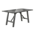 thumbnail image 3 of Rustic Gray Wood 5 piece Dining Set with Gray Linen Upholstered Chairs, 3 of 4