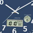 thumbnail image 3 of Digital Wall Clock with Time, Day of Week and Temperature, Silent Non-Ticking Battery Operated Round Digital Wall Clock, 3 of 8