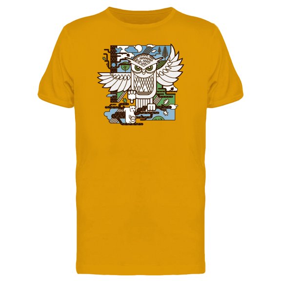 Owl Attack T-Shirt Men -Image by Shutterstock, Male Medium