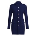 thumbnail image 3 of Chaqueta de traje de mujer/manga larga/señoras de trabajo OL/abrigo delgado Eccomum Azul/M, 3 of 7