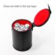 thumbnail image 4 of Vaso para dados de cuero sintético rojo con 6 dados para juegos de bar -, 4 of 5