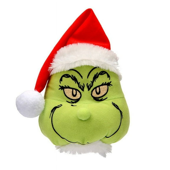 Christmas Elf Head Tree Decorations, Christmas Green Monster Stole Xmas Tree Topper Christmas Elf Stuffed Head for Christmas Tree Hanging Oranemet Stuck Tree Topper Garland Ornament