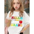 thumbnail image 1 of Young Boy's/Girls "Hello 3rd Grade” Cotton Graphic Tees, Back To School Clothes Girls, Summer Tops With Colorful School Theme, Gift For First Day of School, Fun and Whimsical Kids Clothes Girls, 1 of 6