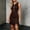Brown, variant on Dolkfu Fringe Summer&Fall Dresses for Women Western Style Green Crew Neck Sleeveless Mini Bodycon Dresses Suede Retro Solid Dresses Army Green,L