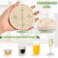 thumbnail image 2 of Yayeee 6 PCS Drink Coasters with Holder Set Woven Absorbent Round Tabletop Hot Pad, Pastel Pink Geometric, 2 of 7