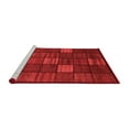 thumbnail image 2 of Ahgly Company Machine Washable Indoor Round Checkered Red Modern Area Rugs, 8' Round, 2 of 4