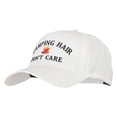 thumbnail image 2 of Camping Hair Don't Care with fire Embroidered Solid Cotton Pro Cap - White OSFM, 2 of 5