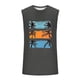 thumbnail image 4 of Camiseta sin mangas de cuello redondo para hombre, informal, a la moda, con estampado, deportiva, de poliéster, 4 of 5