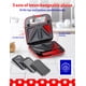 thumbnail image 3 of Betty Crocker 3 en 1 parrilla de interior, sándwich/Panini Press & Waffle Maker Plus, parrilla eléctrica interior con placas antiadherentes intercambiables, 750 vatios, BC-4965R, rojo, 3 of 5
