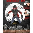 thumbnail image 4 of Werewolf Costume for Boys, Wolf Suits with Light up Red Eyes Mask, Gloves, Shoes, Tail, Fangs Dress up for 3-4 Years Kids, 4 of 6