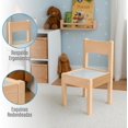 thumbnail image 5 of Kids House Mesa Montessori Sprout Set l de Madera de Abedul y MDF con 2 Sillas, Ideal para Niños Pequeños, Juego, Aprendizaje, Lectura y Manualidades, Diseño Compacto y Seguro, 64x48cm, 5 of 5