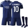 thumbnail image 1 of 2024-2025 Paris Saint-Germain Away Shirt Kids Adult Football Shirt Set No.10 O.Dembélé, 1 of 2