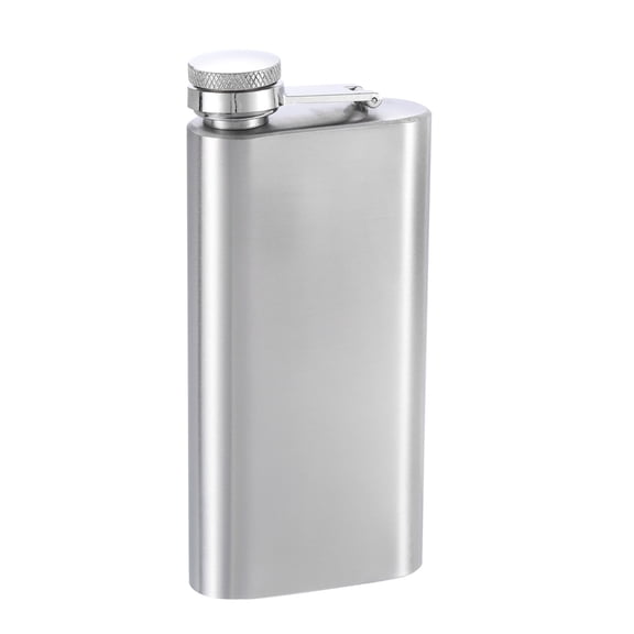 Uxcell 5oz/140ml Stainless Steel Hip Flask for Camping Hiking Outdoor Activity, Silver