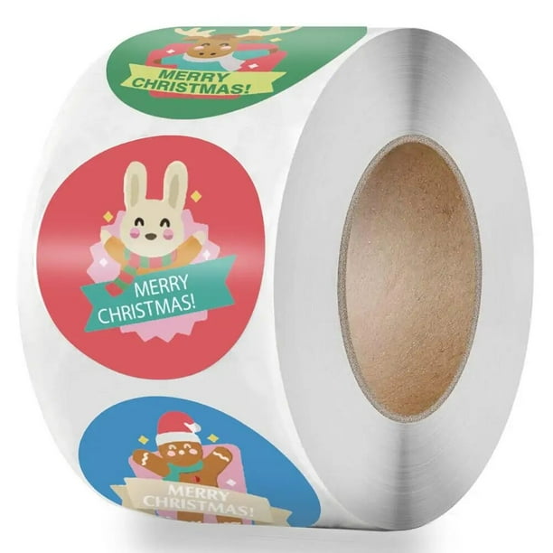 Pegatinas de copo de nieve para decoración de caja de regalo, 6 diseños, 50-500 unidades