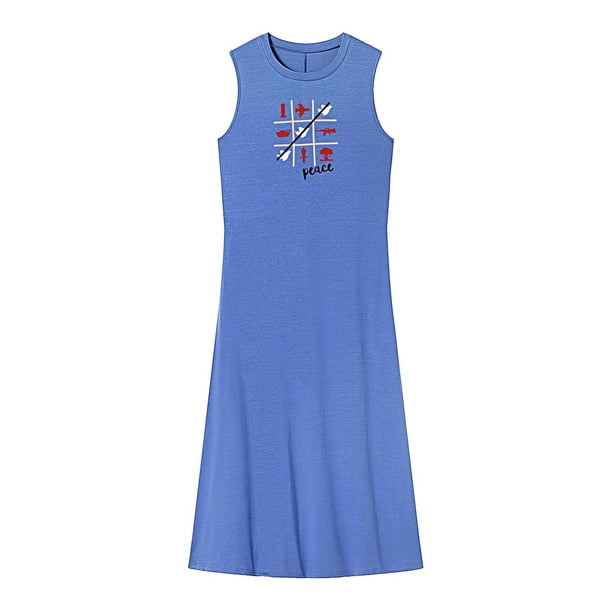 Vestido largo de verano para mujer, vestido largo sin mangas suave de primavera para desplazamientos y citas , s S