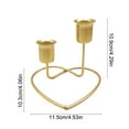 thumbnail image 3 of Candelabro de hierro forjado en forma de corazón | Centro de mesa romántico dorado y negro | Decoración para San Valentín | Ambiente para bodas, fiestas y cenas en casa | Accesorio decorativo para, 3 of 6