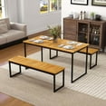 thumbnail image 2 of Costway 51" Wooden Outdoor Bench Patio Dining Bench with Acacia Wood Seat Natural, 2 of 9