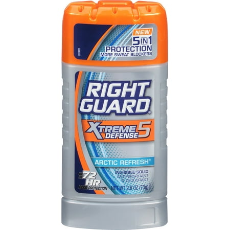 Arctic Guard - Right Guard Xtreme Defense 5 Arctic Refresh Antiperspirant & Deodorant 2.6 oz (Pack of 6)