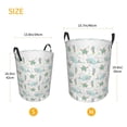thumbnail image 3 of Rateoe Whale And Turtle Pattern Round Laundry Hamper Basket, Tall Hamper Basket for Blanket Storage, Nursery Clothes Hamper for Laundry in Bedroom and College Dorm-Small, 3 of 6