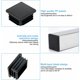 thumbnail image 3 of 20 PCS Tapa para tubo cuadrado 30x30 mm Tapa de extremo de tubo cuadrado negro Tapa de plástico para tubo cuadrado Tapa de extremo de listón cuadrado Tubo de silla sólida Tapa de extremo de, 3 of 5