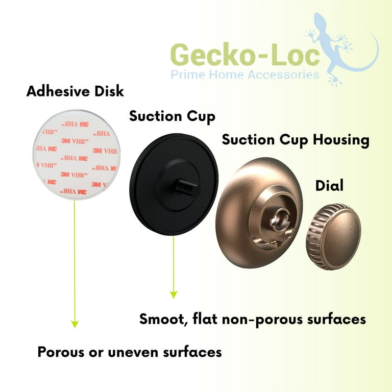 Gecko-Loc Shower Corner Caddy W Suction Cup Stainless Steel Shampoo Conditioner
