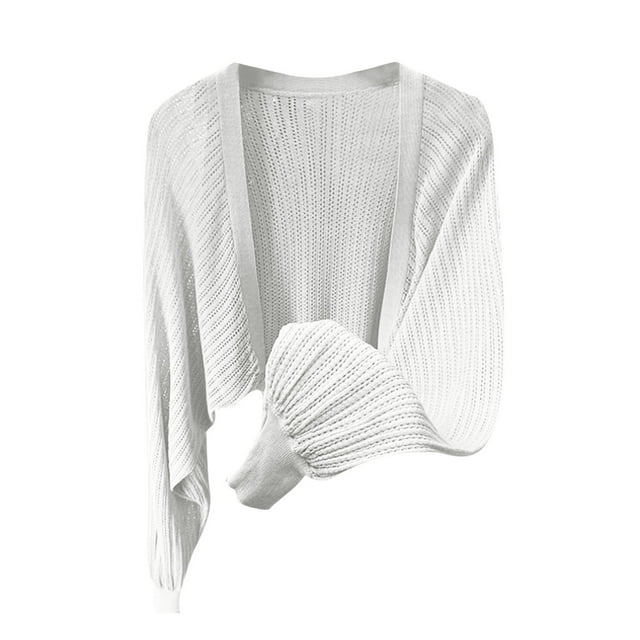Women's Summer Cropped Cardigan Sweaters Lantern Sleeves Knit Lightweight Open Front Shrugs Tops 2025