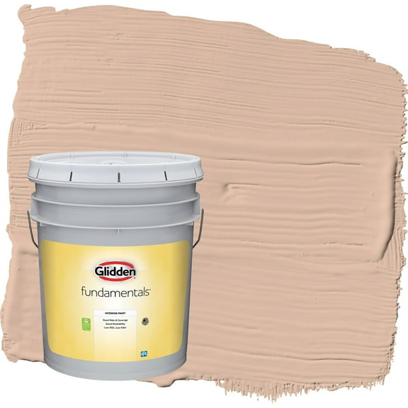 Glidden Fundamentals Cinnamon Ice / Orange Eggshell Interior Paint, 5 Gallon