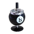 thumbnail image 2 of Push-Type Metal Ashtray With Lid, Billiard-Style Ash Container For Home Office Decoration, Desktop Smoking Accessory, 2 of 8