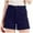 Navy, variant on IROINNID Clearance Chino Shorts for Women Stretch Twill Plus Size Thin Waist Pull On Regular Fit Hiking Shorts Summer With Pockets,Navy