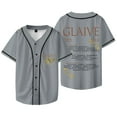 thumbnail image 1 of Glaive 2025 Tournée Date Merch Veste de Baseball Tee Cosplay Unisexe Col en V Manches Courtes T-Shirts, 1 of 6