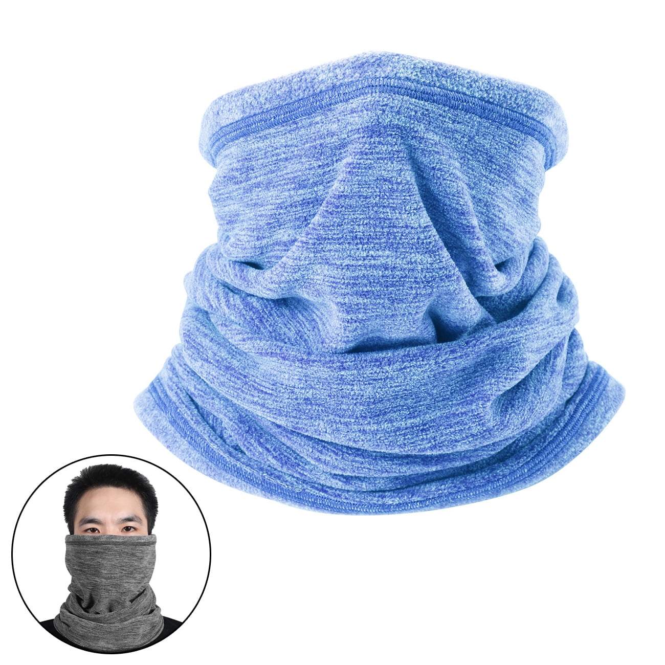 4 Pieces Fleece Neck Warmers Gaiter Winter Face Cover Windproof for Men Women 