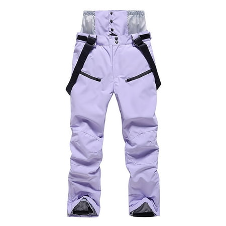 SDNall Womenski Pants Womens and Mens Ski Pants Mens Large Size Warm Snowboard Double Board Windproof Ski Pants Sizes:S-2XL