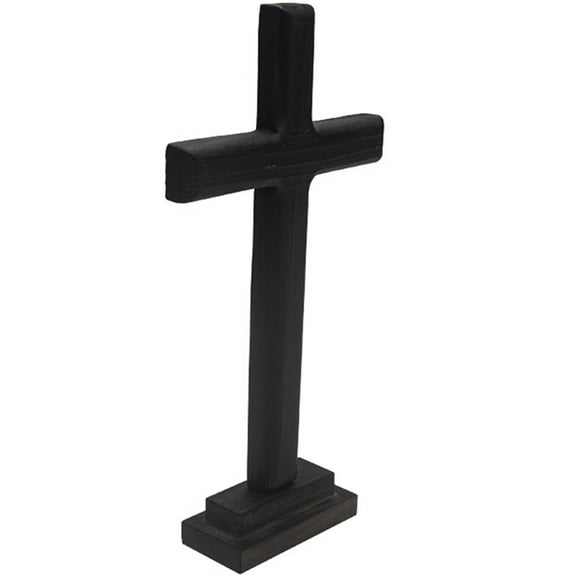 HOMEMAXS Black Plastic Cross Ornaments for Decor with Exquisite Detail Special Design Decor