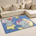 thumbnail image 2 of SKYSONIC Lightweight Non Slip Carpet Mats Area Soft Rugs Floor Mat Rug Decoration for Kids Room Living Room 60 x 39 inches Lovers Elephant, 2 of 6